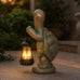Large 17-In Solar Turtle Garden Statue with Lantern for Outdoor Yard Decor