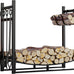 Fire Beauty Fireplace Log Rack 34 Inch Wood Storage Holder with 4 Tools
