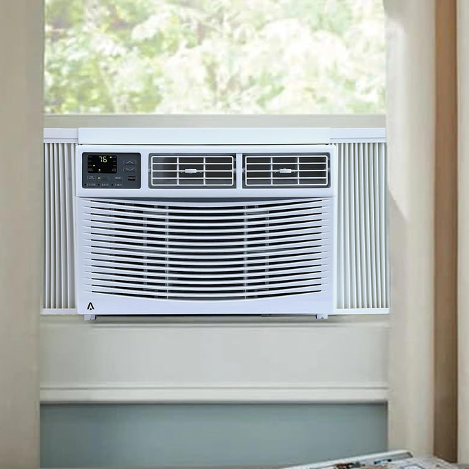 CABIHOME 8,000 BTU Smart Air Conditioner Window Unit with Dehumidifier＆Sleep Mode - Cools 350 Sq.Ft, 11.4 CEER Energy Efficient, Quiet Operation, 3 Fan Levels, Remote＆Smart App, Easy Install, No Heat