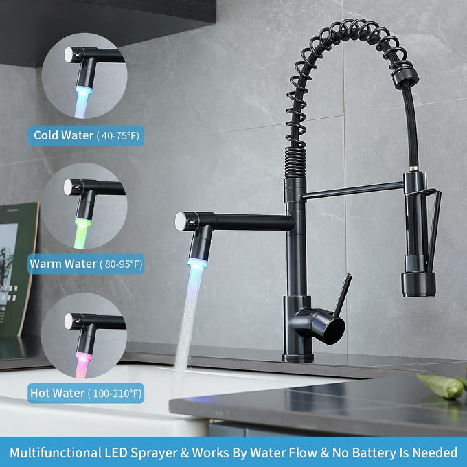 AIMADI Oil Rubbed Bronze Kitchen Faucet with Pull Down Sprayer