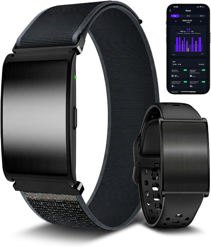 Screenless Fitness Tracker for Men Women, for iOS & Android (2 Bands)