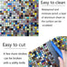 10 Sheets Peel and Stick Backsplash Tile, Self-Adhesive Mosaic Tile, Stick on Kitchen, Bathroom Vanities, Fireplace Décor, Laundry Table (1.0 Mixed Colors)