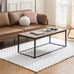 Ashler Faux Rabbit Fur Rug, White 5x7 FT Fluffy Soft Runner Area Rugs, Rectangle Fuzzy Carpet for Living Room, Bedroom, Machine Washable - 3D Bubble Mat
