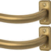 Curtain Rod 2 pack 32-90", Heavy Duty Curtain Rods, Brushed Gold