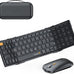 ProtoArc Foldable Keyboard and Mouse, Small Folding Bluetooth Keyboard Mouse Combo for Travel, Pocket-Size Portable Keyboard for iPad, iPhone, Smartphone, Tablet Laptop