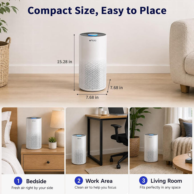 Afloia Air Purifier for Home Bedroom Large Room up to 1500 Sq Ft