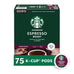 Starbucks K-Cup Coffee Pods, Espresso Roast, 75 Count