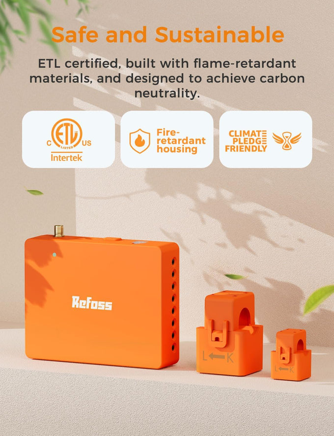 Refoss Smart Home Energy Monitor with 16 60A Circuit Sensor, Local Control
