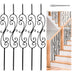 Muzata 5 Pack 44" S Scroll Hollow Iron Balusters WT03
