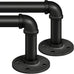 Zeerobee 2 Pack Curtain Rods 72-144", 1 Inch Industrial Black Curtain Rod