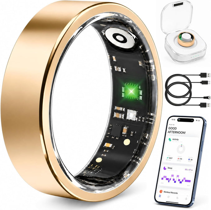 Smart Ring Fitness Tracker for Men & Women with Sleep, Heart Rate & SpO2