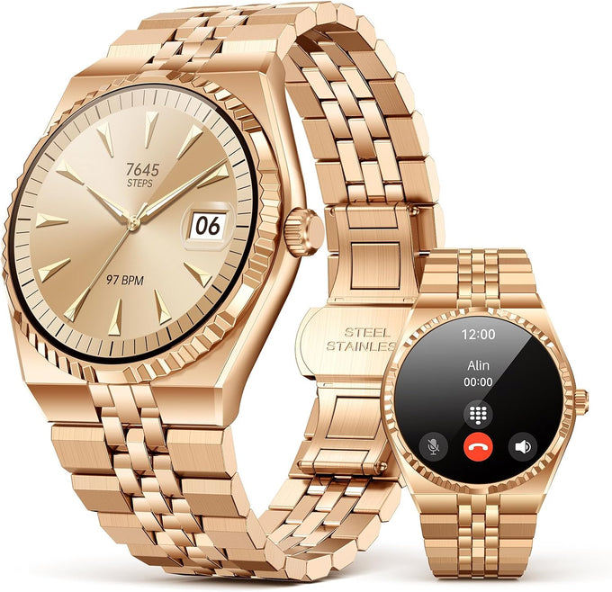 Luxury Smart Watch for Men, Bluetooth Calls, Activity Tracker, Android iOS