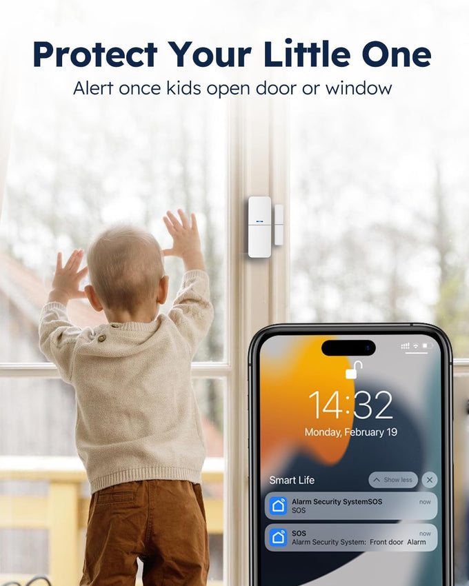 15-Piece WiFi Home Security System, DIY Wireless Alarm Kit, No Subscription