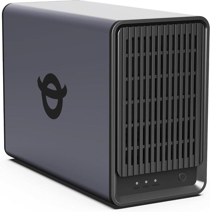 Yxk Zero1 2-Bay Desktop NAS for Home & Personal Storage(Diskless)