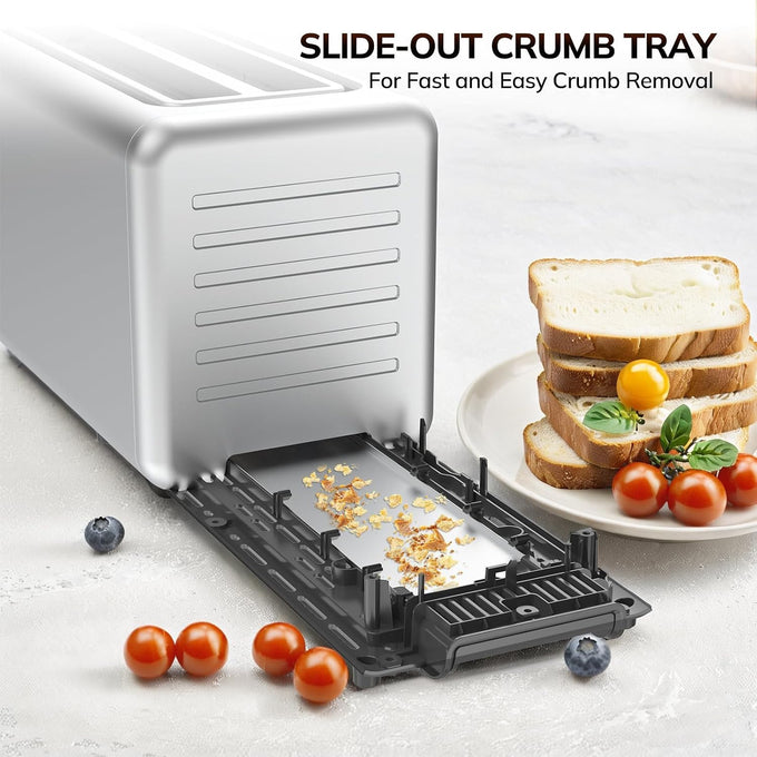 Keenstone 4 Slice Touch Screen Toasters with Wide Slot, Stainless Steel