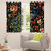 Feelyou Peacock Floral Blackout Curtains 2 Panels 52x84 Inch