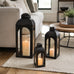 NEEDOMO Lanterns Decorative Indoor&Outdoor,Set of 3 Outdoor Lanterns for Porch, 26" Metal Frame Candle Holders with Glass, Fall, Christmas