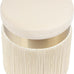 Tov Furniture Melody Tasseled Ottoman (Cream)