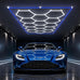 HYPERLITE Gen II Hexagon Garage Lights: 168W 16800LM 5 Grids Hexagon Led Light, 6500K Ultra Bright Honeycomb Hex Lights, Durable Design for Garage, Shop, Basement, Barber, Homegym