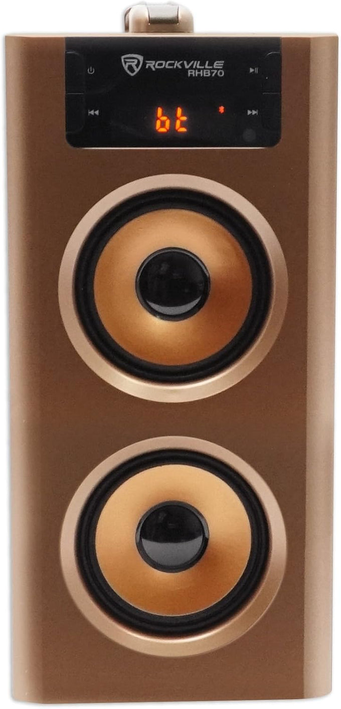 Rockville RHB70 100W 2.1 Powered Home Theater Speaker System, Cherry Wood