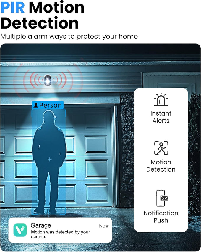 MISECU 2K Security Cameras Wireless Outdoor, Battery WiFi Camera, 4 Pack