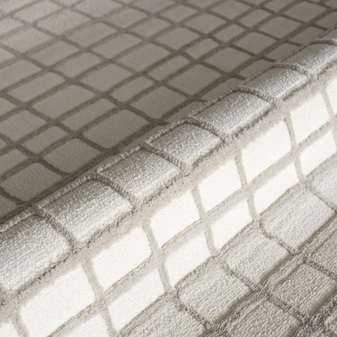 Abani Cream Grid Textured Area Rug - 4' x 6' - Chunky, Plush and Soft Washable Carpet - Perfect for Living Room & Bedroom - Plush Deco Collection