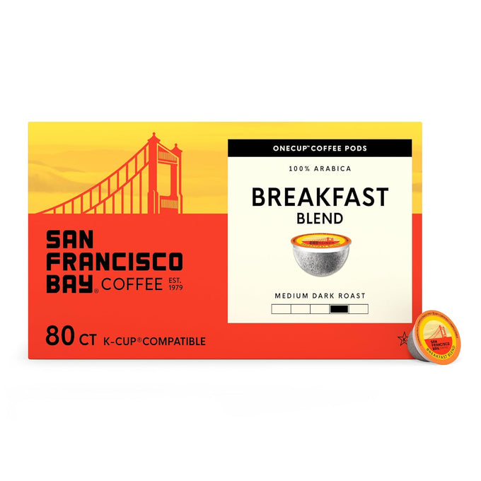 San Francisco Bay Breakfast Blend K-Cup Compatible Coffee Pods, 80 ct