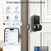 Veise VE018 Fingerprint Keypad Smart Door Knob Handle Lock, Matte Black