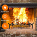 24 Inch Fireplace Grate with Ember Retainer,Cast Iron Fireplace Log Grate,Fireplace Log Holder,Heavy Duty Solid Steel Fireplace Wood Holder,Wood Stove Wrought Rack for Indoor Hearth Outdoor Fireplace
