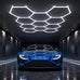 HYPERLITE Gen II Hexagon Garage Lights: 168W 16800LM 5 Grids Hexagon Led Light, 6500K Ultra Bright Honeycomb Hex Lights, Durable Design for Garage, Shop, Basement, Barber, Homegym