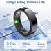Smart Ring for Women Men, Health Tracker, Fitness Ring (Black, 9#)