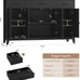 HORSTORS 55" W Buffet Cabinet with Storage, Kitchen Storage Cabinet, Black