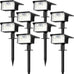nipify 10 Pack 62 LED Solar Spot Lights Outdoor Motion Sensor with 3 Modes