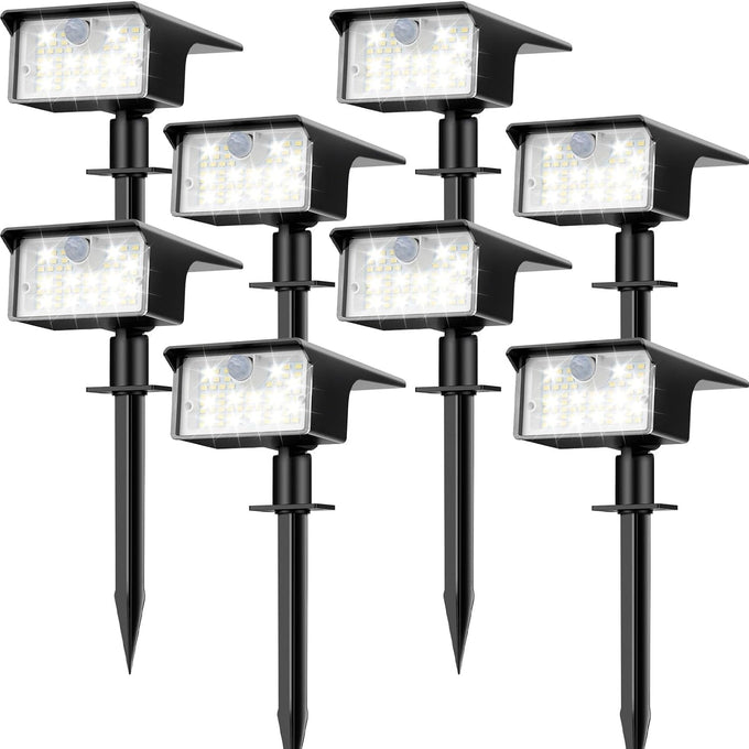 nipify 10 Pack 62 LED Solar Spot Lights Outdoor Motion Sensor with 3 Modes