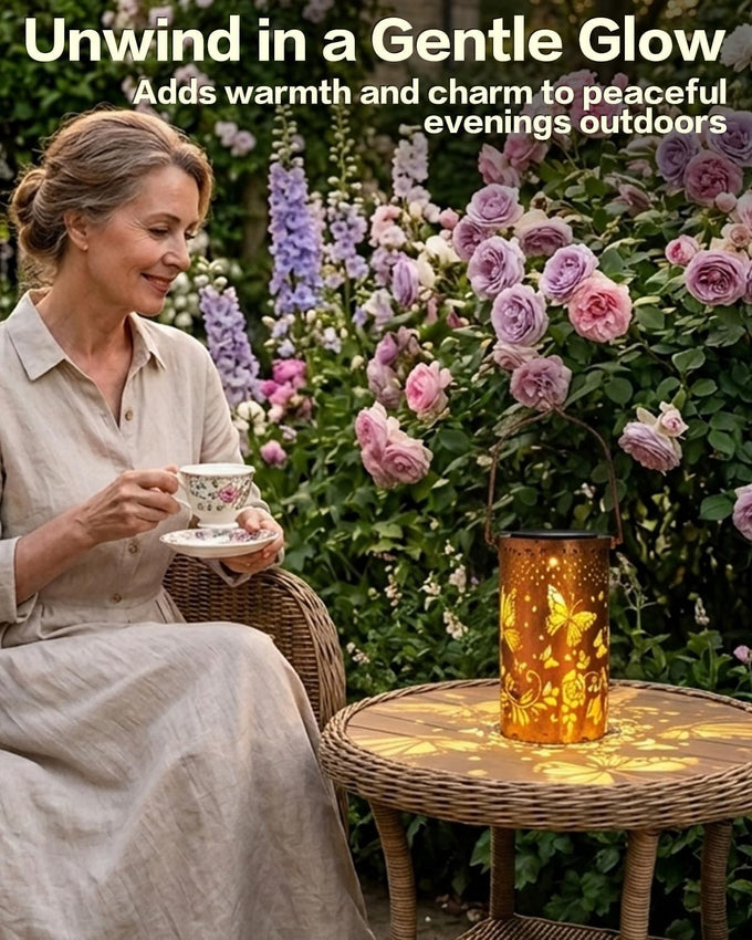 DIBIEECN Birthday Gifts for Women, Solar Lanterns, Butterfly, 4 Pack