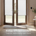 REGAL estate Magnetic Top Down Bottom Up Door Shades, White, 25 x 42 in