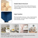 STHOUYN Mordern Velvet Armless Accent Chair Decorative Slipper Chair Vanity Chair for Bedroom Desk, Corner Side Chair Living Room Furniture (1, Navy Blue)