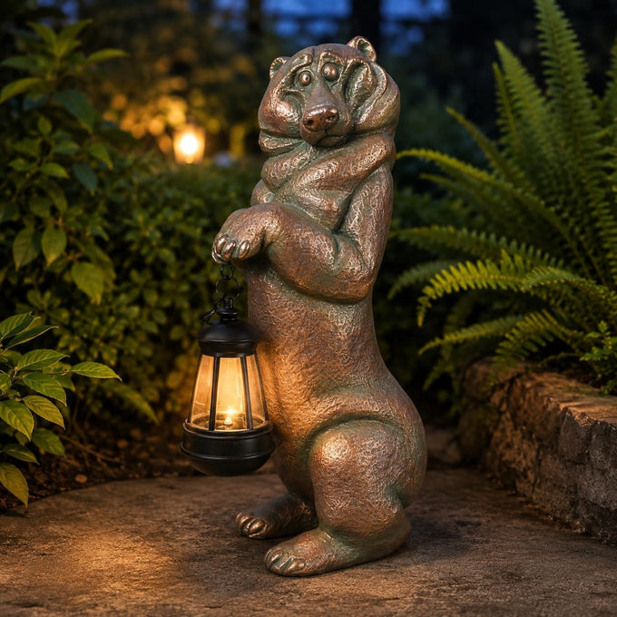 Large 17-In Solar Turtle Garden Statue with Lantern for Outdoor Yard Decor