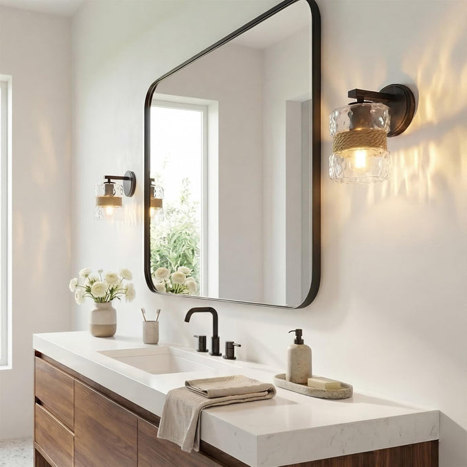 Kira Home Sage 10" Farmhouse Industrial Wall Sconce for Bathroom Vanity