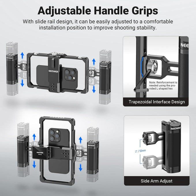 NEEWER Upgraded Phone Rig Vlogging Kit, Video Stabilizer, PA009