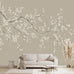 Golden Botanical Leaf wallpeper Living Room Bedroom wall Mural - 91"x65"（Not Peel and Stick）