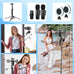 Vlogging Kit for iPhone/Android, 63”Auto Face Tracking Tripod for iPhone with Light, Wireless Microphones, Scrolling Remote Control for TikTok, Content Creator Kit for YouTube Starter