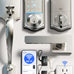 Veise VE017G-H Wi-Fi Smart Door Lock Deadbolt with Handle Set, Satin Nickel