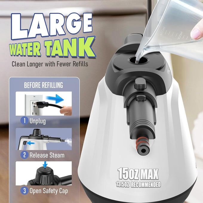 Handheld Steam Cleaner, Steamer for Cleaning with 13 Accessories