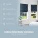Everyday Celebration Roman Shades for Windows, Cordless Room Darkening Roman Window Shades, Pull Down Window Treatment, Indoor Blinds & Shades with Woven Fabric 35" W X 64" H, (Indigo Blue)