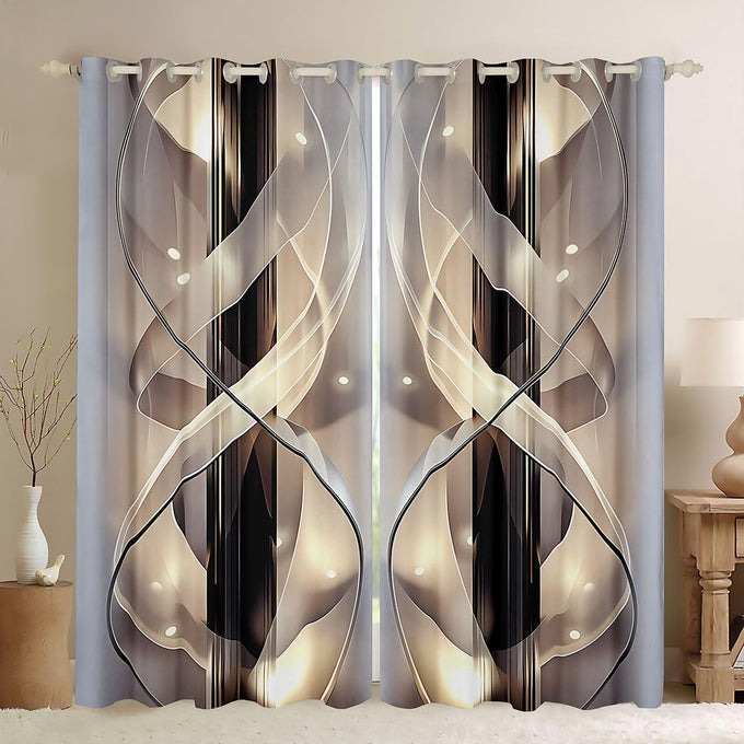 jejeloiu Pink Darkening Drapes (2 Panels, 52 x 96 Inch) Ombre Black Curtains for Bedroom Living Room for Kids Decor Gradient Style Blackout Curtains Abstract Window Treatments