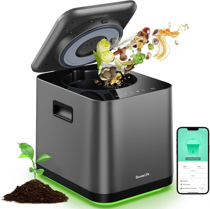 GoveeLife Upgraded Electric Composter for Kitchen, Smart Indoor Compost Bin