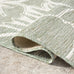 Abani Green Area Rug – Ocean Collection – 4' x 6' Tropical Flower – Indoor & Outdoor Use – UV Protected, Fade-Resistant, Easy to Clean – Durable for Patio, Deck, Entryway, or Kitchen