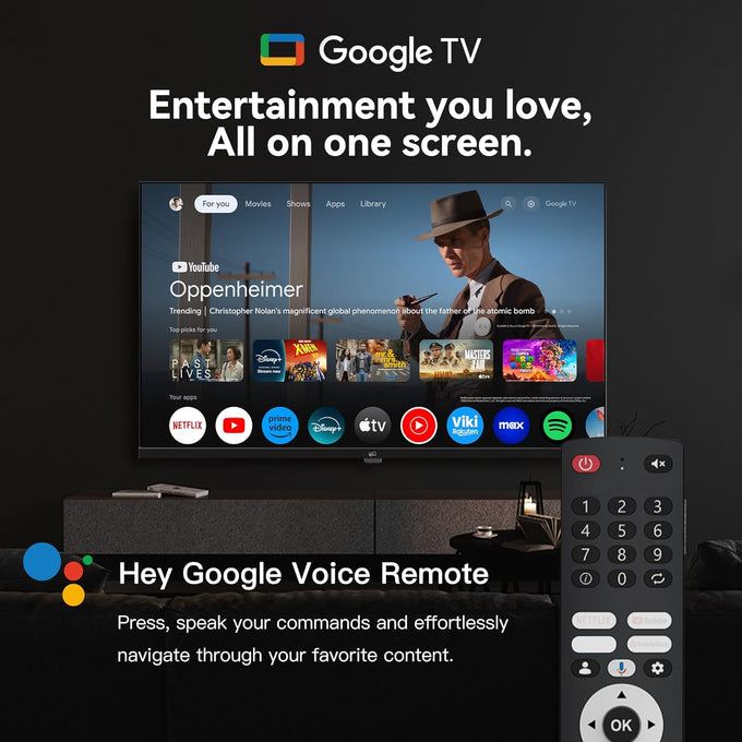 FPD 40-inch Smart TV, 1080p Full HD Google TV, HDR10, Dolby Audio (CG40-P3)