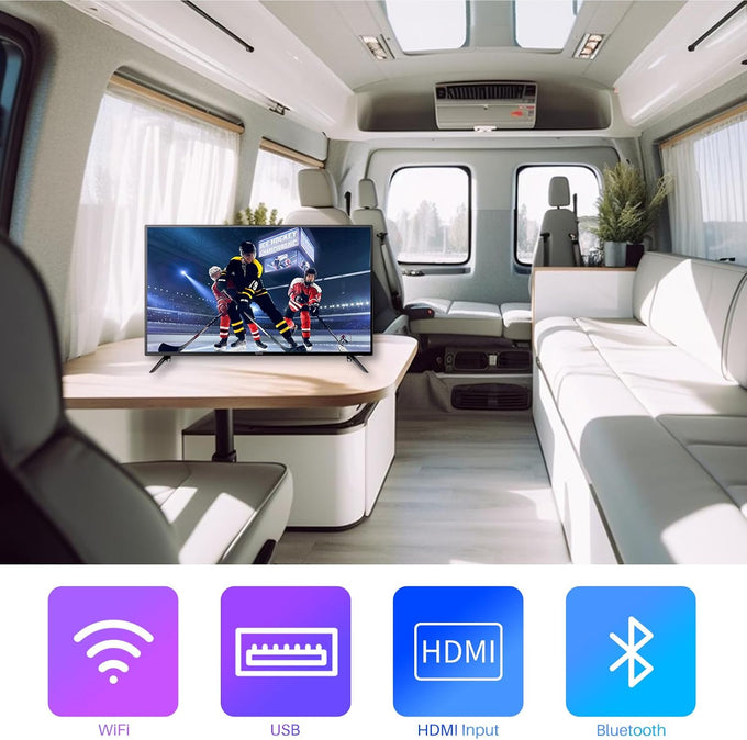 SYLVOX 40 inch RV TV, 12V TV for RV Camper, 1080P Smart TVs Flat Screen